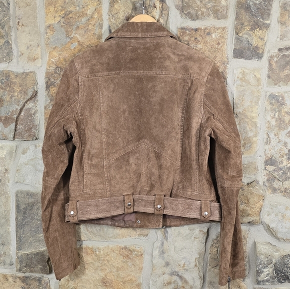Blank NYC Suede Leather Moto Biker Jacket Coat - Picture 5 of 10